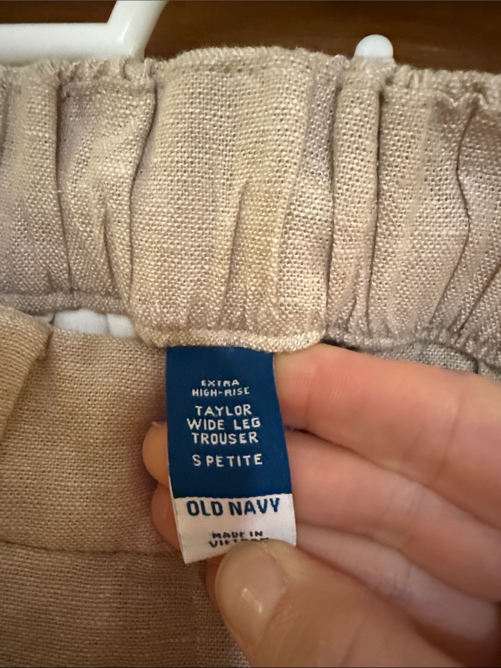 Old Navy Taylor extra high rise Wide-Leg linen blend Trousers - Picture 2 of 4